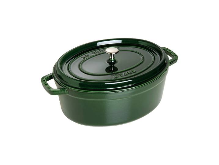 STAUB Cocotte ovale La Cocotte Staub fonte 5,5 L Basilic vert