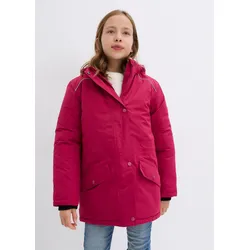 bonprix wasserdichte Funktionsjacke mit abnehmbarer Kapuze und reflektierenden Details, pink, Gr.128/134, Schöne Skijacke mit abnehmbarer Kapuze und reflektierenden Details
