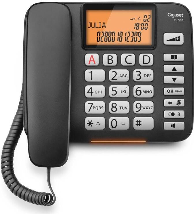 Siemens Gigaset DL580 Un téléphone à écran lumineux pratique et intuitif.