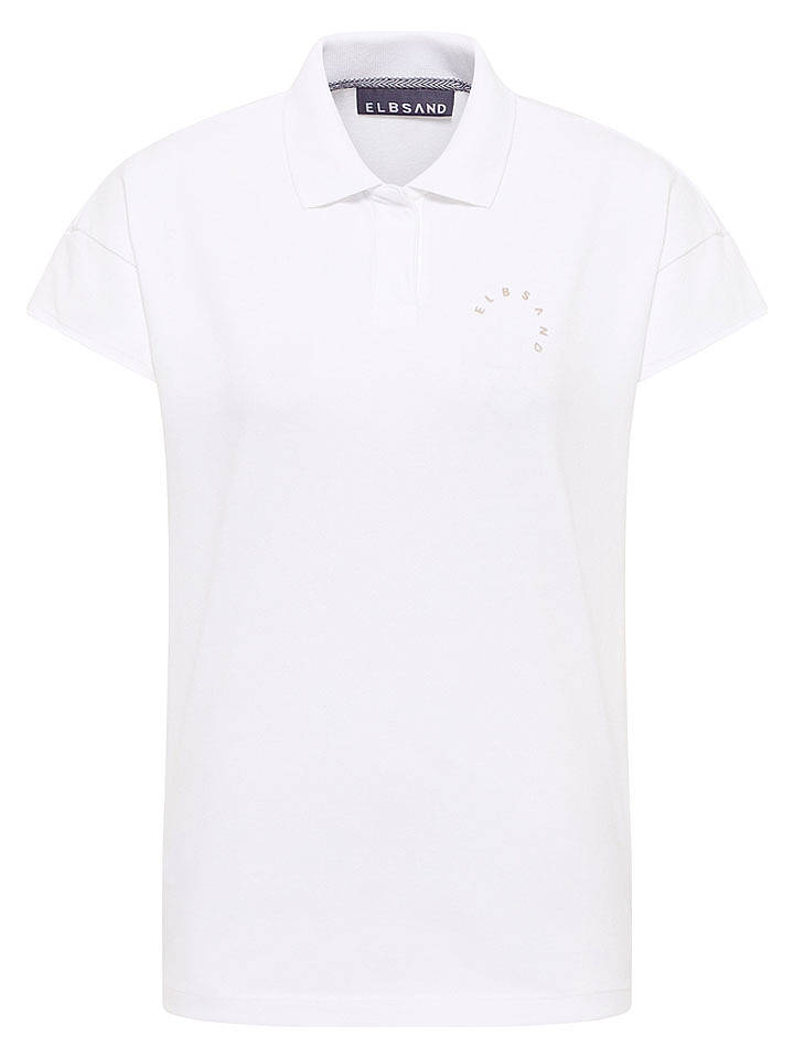 ELBSAND Poloshirt "Torva" in Weiß - M