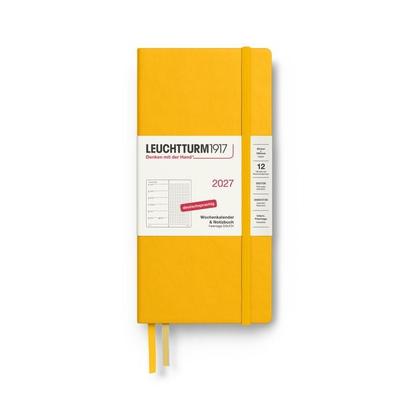 Wochenkalender & Notizbuch Dotted Wallet (B6+ x A6) 2027, Sunflower, Deutsch