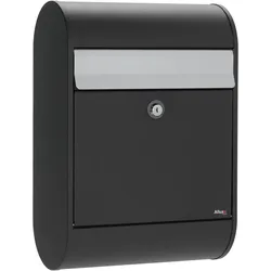 ALLUX 5000 Design Briefkasten - Schwarz, Alugefärbter Einwurf Euro Schloss