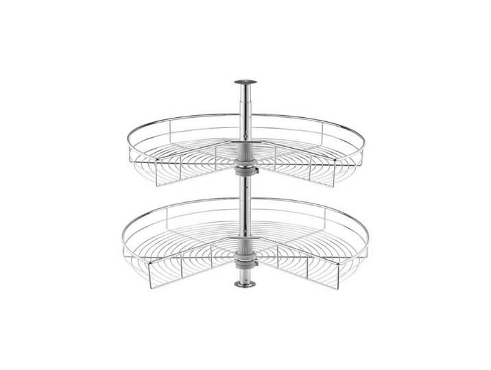 Plateau tournant pour meuble d'angle - VEVOR - 71 cm - 2 niveaux - Acier carbone chromé - Rotation 360°
