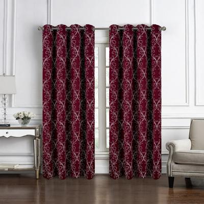 RT Designer Collection "Kimber Embroidered Privacy Window Curtain Panel 84"" or 90"""
