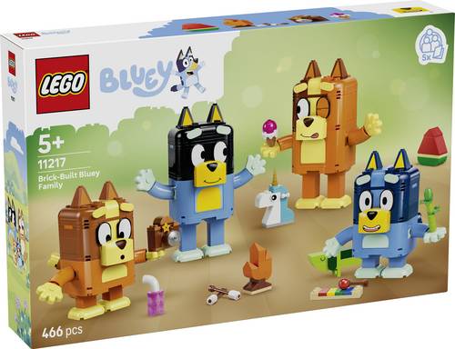 11217 LEGO NINJAGO Blueys Familie Bauset mit 4 Bluey-Figuren mit veränderbarem Gesichtsausdruck