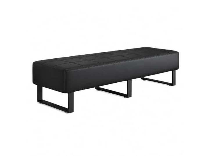 Wartezimmerbank, Robuste Kunstleder-Sitzbank ohne Lehne mit Metallbeinen Gepolsterte Sitzbank für Empfang, Büro, Praxis, Salon, Spa und Wartebereich(1,200CM/78.7IN)