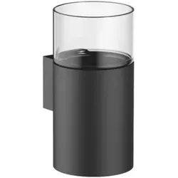 Dornbracht Glashalter 83400979-33 Wandmodell, Glas aus Kristallglas, transparent, schwarz matt