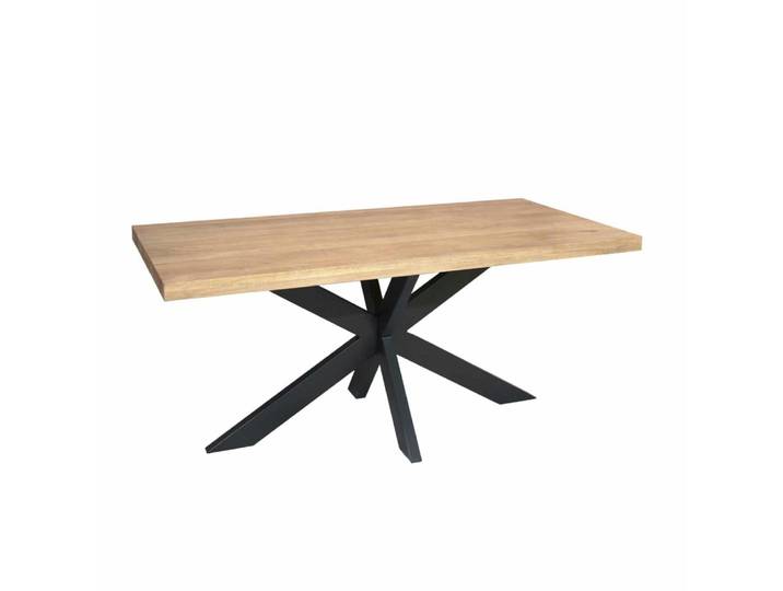 Table de repas en bois pied central 8 places