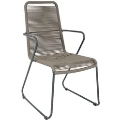 Gartensessel Cabras Stahl Grau Taupe