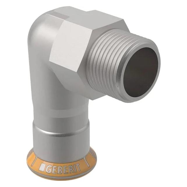 Geberit Mapress Therm Übergangswinkel 90° mit Aussengewinde: d=15mm, R=1/2" (Winkelverbindung) (43833)