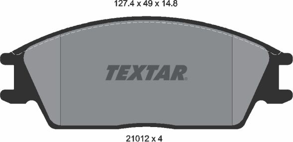 Textar Bremsbelagsatz, Scheibenbremse 2101204
