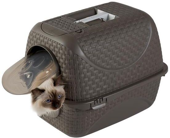 Bama Pet Lettiera per Gatti Chiusa Prive' Pet Tortora