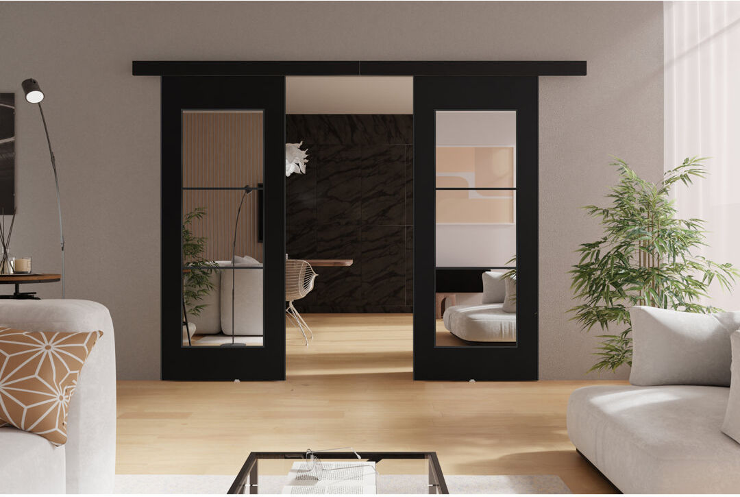 Brayden Studio DOOR TORI 2 Black 174cm x 205cm