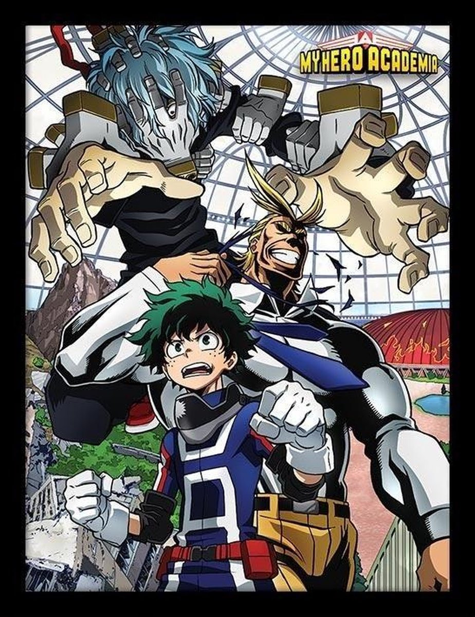 My Hero Academia: An Enemy Threat ingelijste poster voor volwassenen, 30 x 40 cm