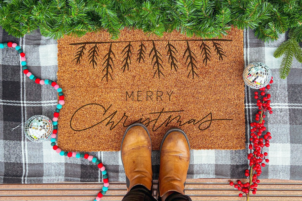 Laser Point Merry Christmas Ingangsmat 90 x 60 cm