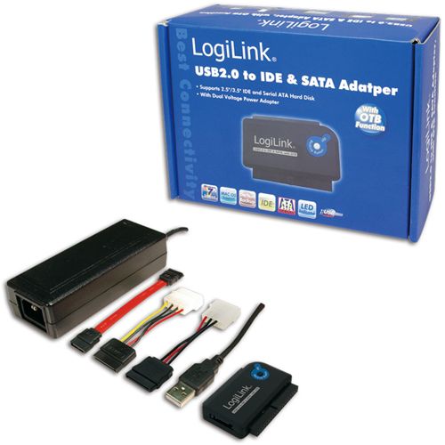 LogiLink USB 2.0 SATA/IDE Adapter für 2.5" und 3.5" Festplatten (AU0006C)