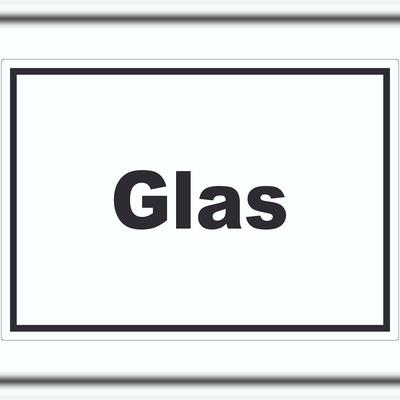 HB-Druck Glas Mülltrennung Aufkleber mit Text A1 (594x841mm)