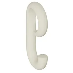 Hewi 477 Haken 477.30B01099 92x45mm, zum Aufschieben, matt, reinweiß
