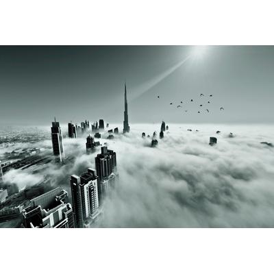Fototapete PAPERMOON "Photo-Art NAUFAL, NAUFAL, BURJ KHALIFA, DUBAI", bunt, B:5m L:2,8m, Vlies, Tapeten