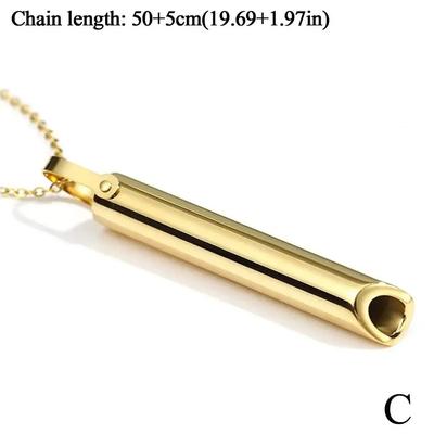 Stainless Steel Mindful Breathing Necklace c