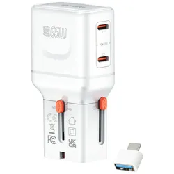 4smarts Weltreiseadapter Nomad Pocket GaN 65W weiß