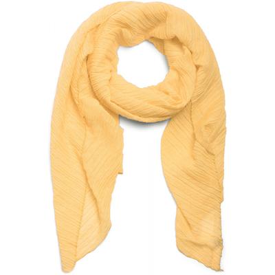 Schal STYLEBREAKER "Gekreppter Unifarbener Schal", Damen, gelb, Obermaterial: 50% Viskose CV. 50% Baumwolle CO., Modisch, Modetücher Schal