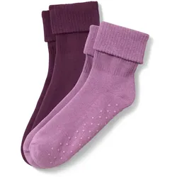 Tchibo - 2 Paar Stoppersocken - Damen - Gr. 35-38 - dunkellila