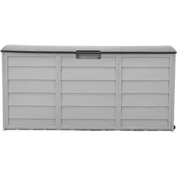 Livingandhome 290L schwarze Outdoor-Aufbewahrungsbox mit Rollen