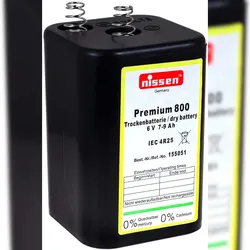 Original Nissen Premium 800 4R25 6V-Blockbatterie