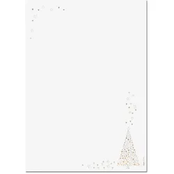 Sigel, Grusskarte + Briefpapier, Golden Tree (100 Stk.)