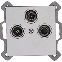 Kopp 941347086 ATHENIS - Antennensteckdose TV/RF/SAT, digitaltauglich, Farbe: stahl