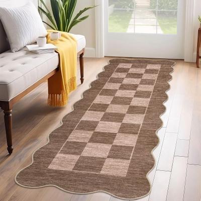 Garvee Modern Checkered Scallop Area Rug