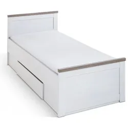 BEGABINO Bett Luca 90 x 200 cm Dekor Weiß