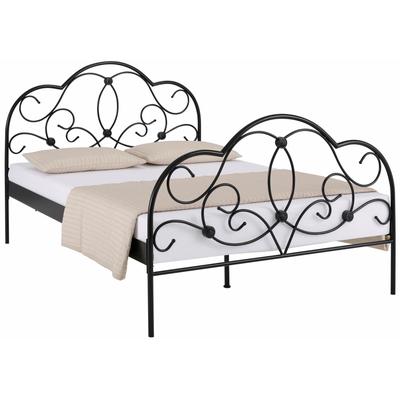 Metallbett HOME AFFAIRE "TOPSELLER", schwarz, L:205cm, Betten, mit aufwendiger Verzierung, romantischer Stil