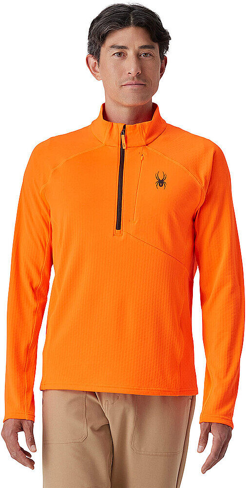 SPYDER Herren Unterzieh Zipshirt Gridweb Fleece orange   M M
