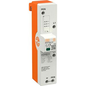 OBO Überspannungsableiter MCF25-NAR-TN, 255 V UC, T1 + T2, 60 kA Ableitstrom, für TN-C-Netze, 3-TE, 3-polig