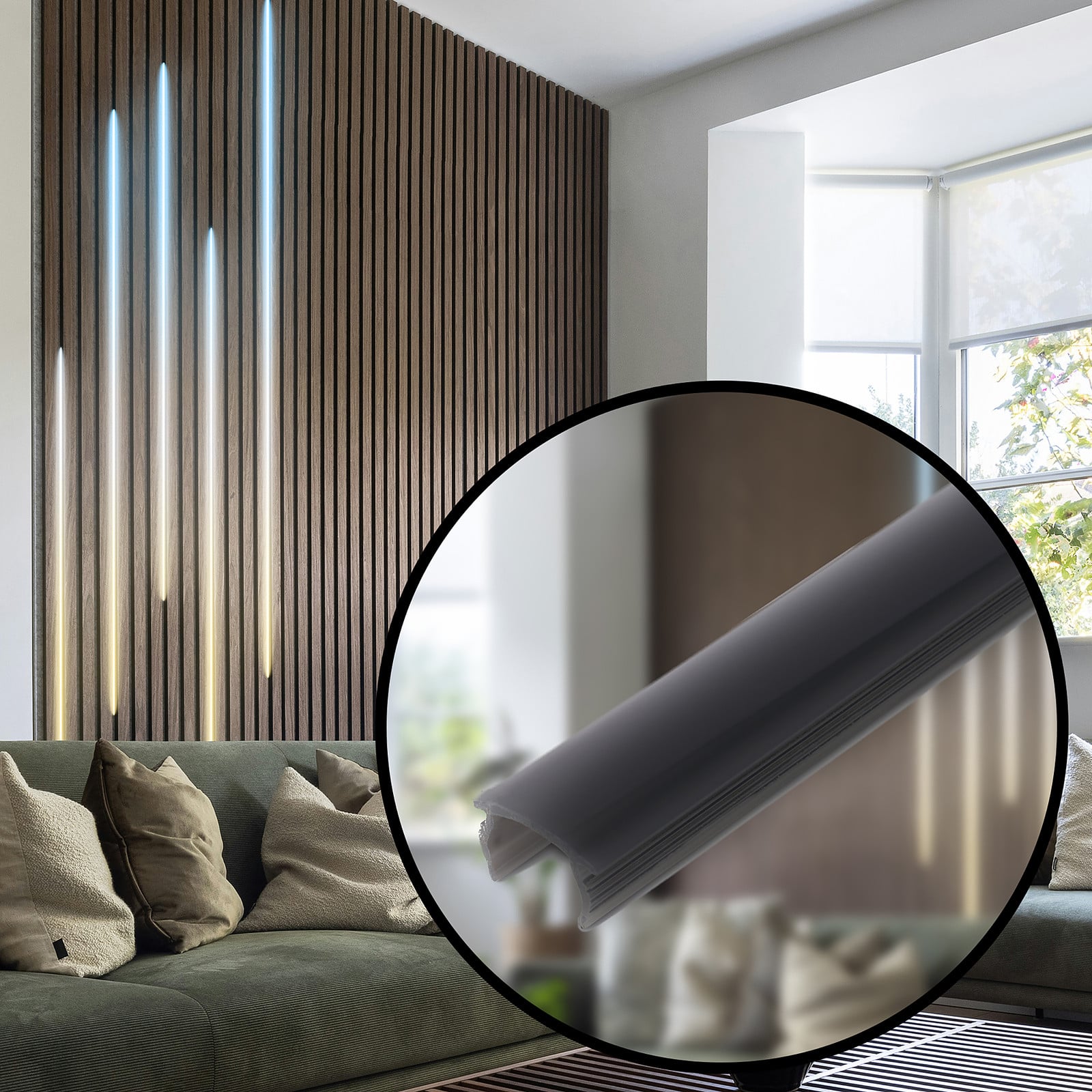 home24 LED-profiel Pimp your Panel zwart/zwart