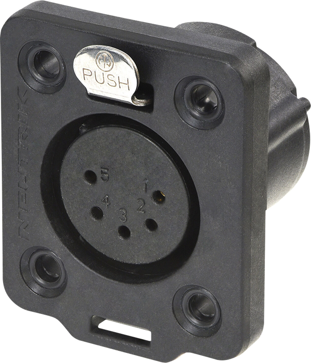 Neutrik Xlr 5p Chassis - Weiblich Top Goldkontakte - Schwarzes Gehäuse