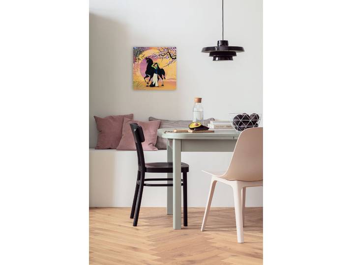 Image Mulan with Kahn 40 x 40 x 2cm Multicolore