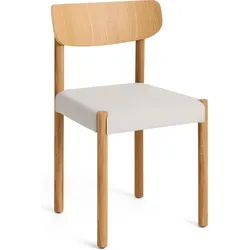 Stuhl Pack Eiche hell, gepolsterter Sitz Steelcut 220