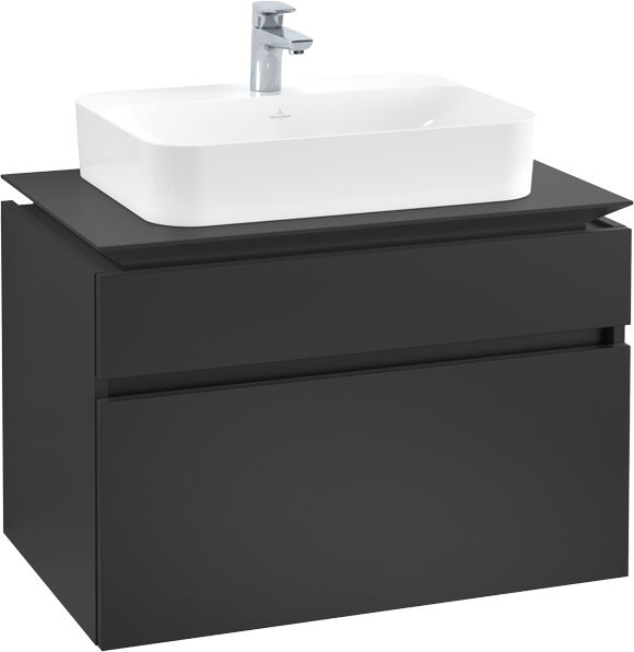 Villeroy und Boch Villeroy & Boch Legato meuble sous-vasque B75400PD 80x55x50cm, Black Matt Lacquer