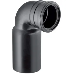 Geberit Pe Anschlussbogen 367070161 DN 100/90, 90Grad, PE-HD, für Wand-WC