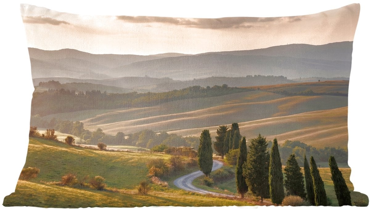 Sierkussen Landschap Heuvels Toscaans - 60 x 40 cm