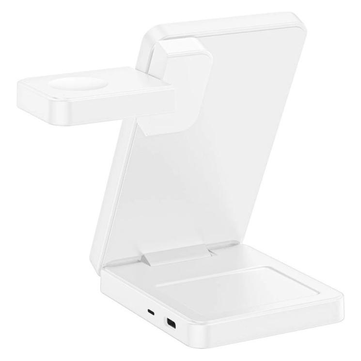 Tech-Protect A56 3IN1 MAGNETIC MAGSAFE WIRELESS CHARGER 25W QI2.2 WHITE (25 W) (5906302324408)