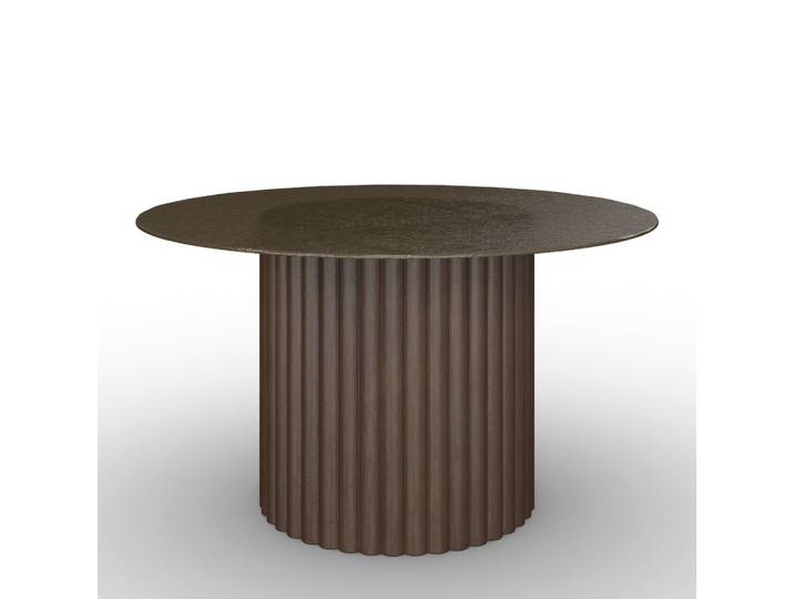 Couchtisch Zelia Braun/Walnussfarben MDF rund