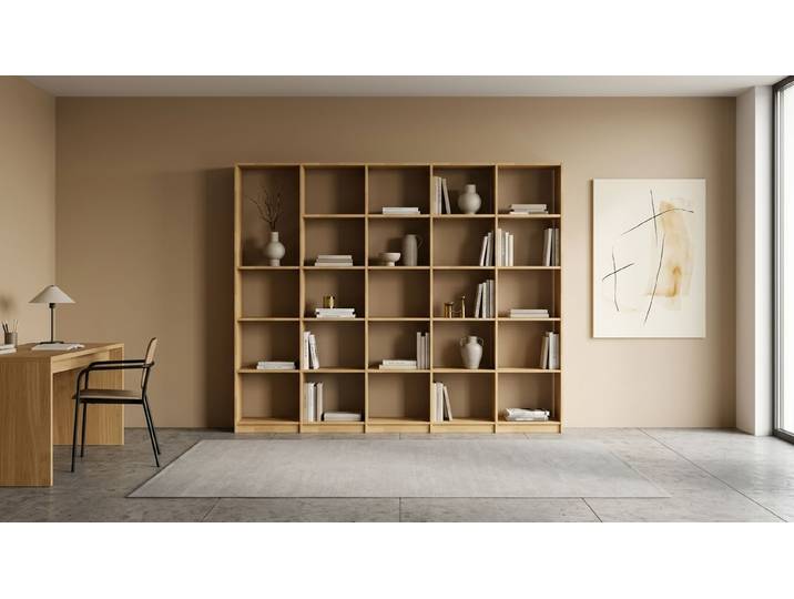 Étagère bureau avec votre menuisier en ligne Pickawood Hêtre Naturel huilé