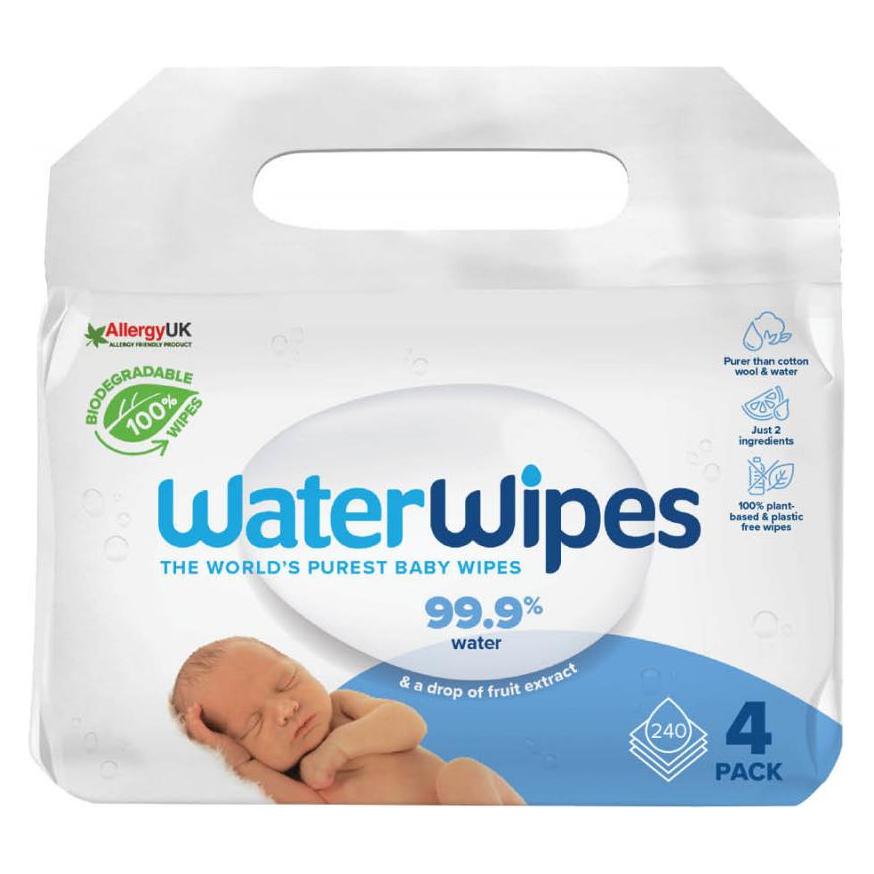 WaterWipes Feuchttücher (4 x 60 Stk.) (WATER2)
