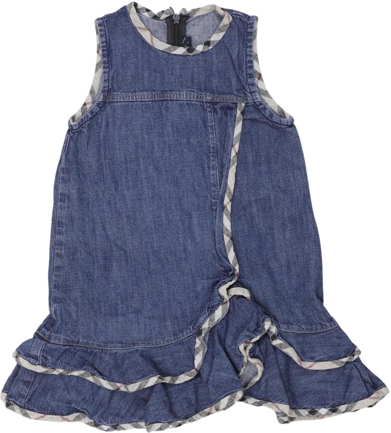 Burberry Mädchen Kleid, Blau, Gr. EU 92, Baumwolle - Second Hand