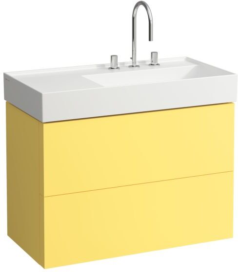 LAUFEN Kartell Waschtisch-Unterschrank H4076080336441 88x60x45cm, 2 Schubladen, senfgelb