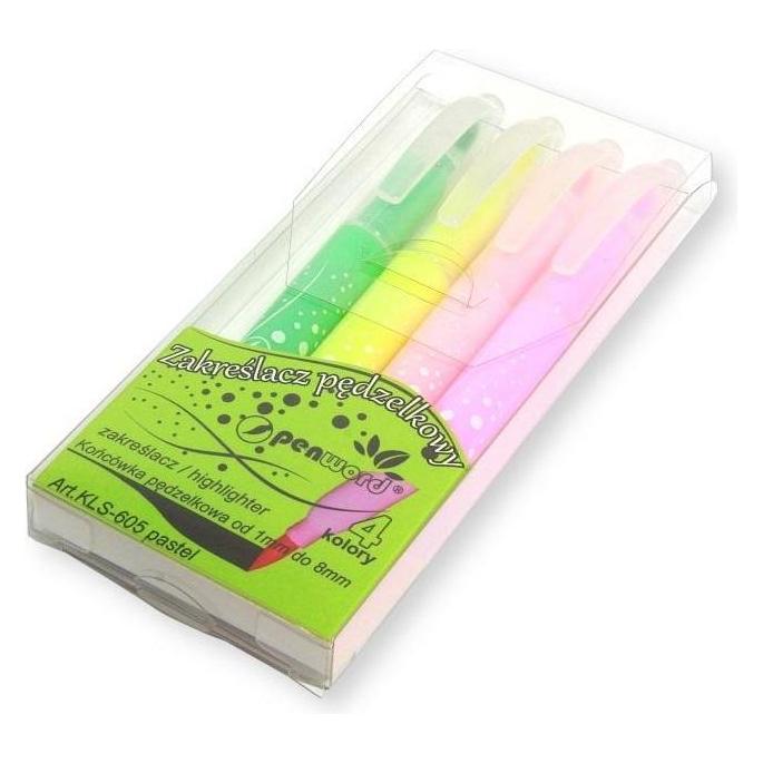 Polsirhurt Pastell-Pinsel-Textmarker, 4 Farben (4x) (47594999)